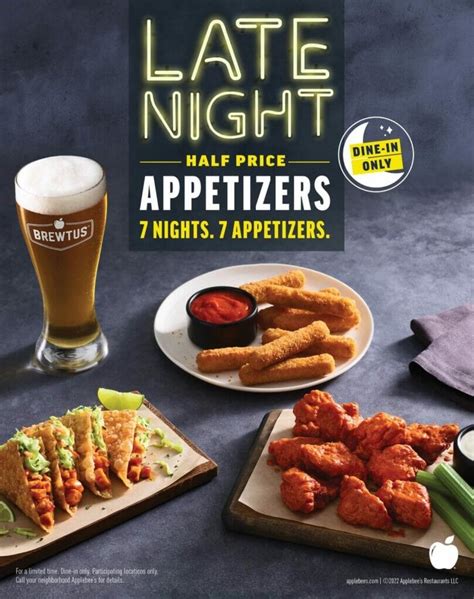 applebee's appetizers half off